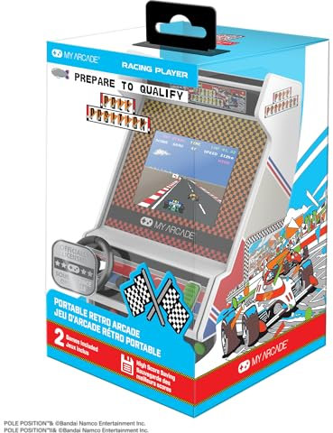 My Arcade Pole Position Racing Player: Retro Mini Arcade Game Console with 2 Games, Real Racing Controls Full Color Screen
