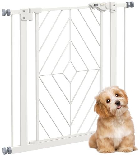 Pressure Fit Safety Gate w/Auto Closing Door, Double Locking, Openings 74-80cm