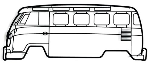 keluly Vintage Van Skulptur Wandskulptur 50er Jahre Retro Vintage Dekor Kunst Metall Wandschmuck Hippie Stil Metallskulptur Retro Dekor Klassisches Modell