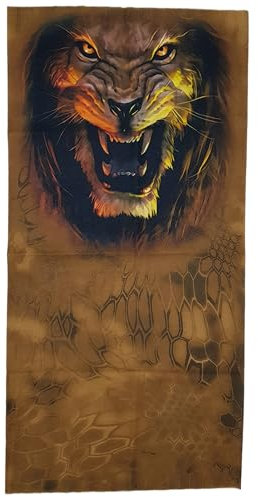 ware-direkt Loop Schal Multifunktionstuch Schlauchschal Bandana Halstuch Sport Outdoor (Löwe)