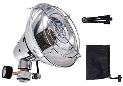 Bai42Ylou Chauffage de Camping à gaz Portable, Chauffage de Camping Chauffant en Acier Inoxydable pour la Tente à l'intérieur, gaz Portable Tente Conduite GA