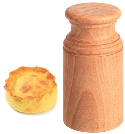 YORSEEK Wooden Pie Dolly Mould - Primitive Kitchen Tool for Pie Making