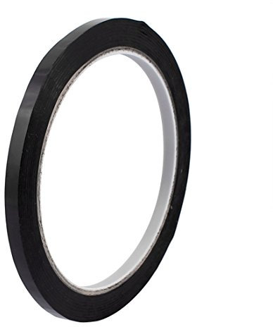 QQYDZSW Mehrzweck-Klebeband, 5 mm, einseitig, stark, selbstklebend, Mylar-Klebeband, 50 m Länge, Schwarz