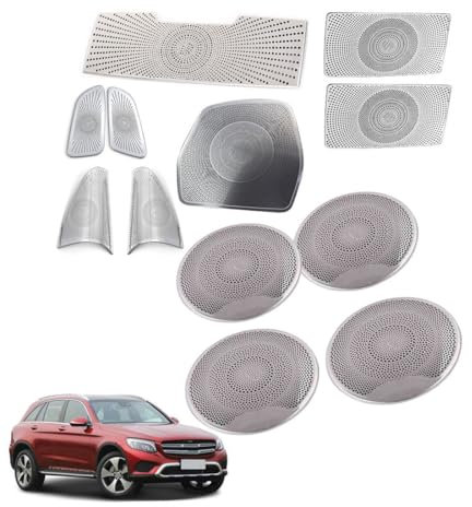 Lautsprecher Gitter Abdeckung für GLC X253 2016-2021 Masche Dekorativ Kreis Schutz Auto Audio Dekorative Zubehör,Horn-cover-12pcs