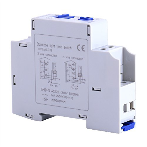 SiRyder Interruttore Timer 220V,Temporizzatore Luci Scale AC 220-240V, Interruttore Automatico Del Temporizzatore Della Scala Per Le Scatole Della Luce Della Pubblicità Del Corridoio Della Scala