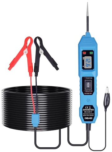 BOROCO Auto Spannungsprüfer Stift, 3.5V-36V DC Digital prüflampe kfz mit Taschenlampe, Batterietester kfz für Autobatterie/Kontinuität/Erdung/Polarität/Diode/Lampe