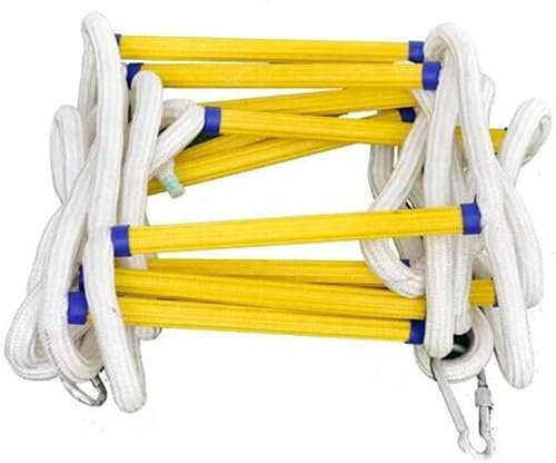 Safety Escape Ladder,Rope Ladder, Fire Escape Ladders Rope Ladder Emergency Safety Escape Ladder Emergency Fire Escape Ladder/Onecolor/12M/39Ft
