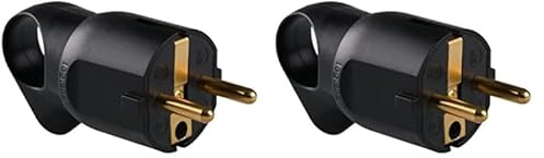 legrand 050194 Steckdose für den professionellen Einsatz mit Zugring, 3680 W, 230 V, Schwarz (Packung mit 2)