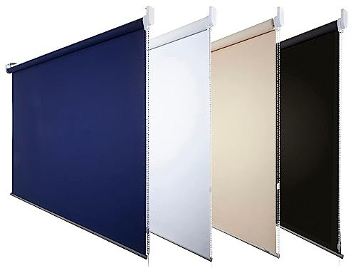 FENSTERDECOR Verdunkelungs-Rollo 160x230 cm (BxH) in Blau I Verdunkelung I Fensterrollo innen mit flexiblem Seitenzug I Verdunkelnd & Blickdicht