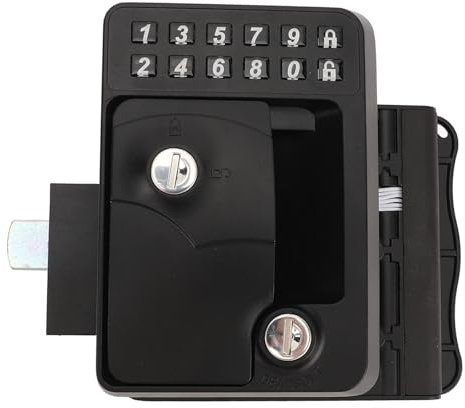 RV Door Lock Keyless Entry Keypad with 2 Remote Control Password Unlock Zinc Alloy for RV Yacht Trailer Motorhome Secure Keyless Handl RV Door LockRV Keyless Entry Door LockRV