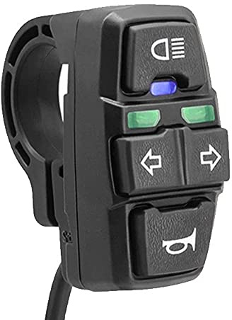 Motorrad Tuning Teil Handle Schalter, 3 in1 Motorrad Lenkerschalter Lenker Motorrad Kippschalter mit ON/Off Druckknopf, für LED Scheinwerfer Roller Scooter Electrombile Motorrad