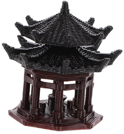 KONTONTY Miniatur-pavillon-Statue Dekoration Für Bonsai Und Zen-Garten Pavillon-skulptur Im Chinesischen Stil Aquarien-landschaftsschmuck Garten-Dekoration
