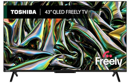 Toshiba 43”QV2F53DB 4K Smart VIDAA TV, Ultra HD, HDR10, Freely, Disney+, Prime Video, Netflix, Dolby Atmos, Dolby Vision, Sound by Onkyo, Works with Alexa, Works with Google Assistant, VIDAA Voice