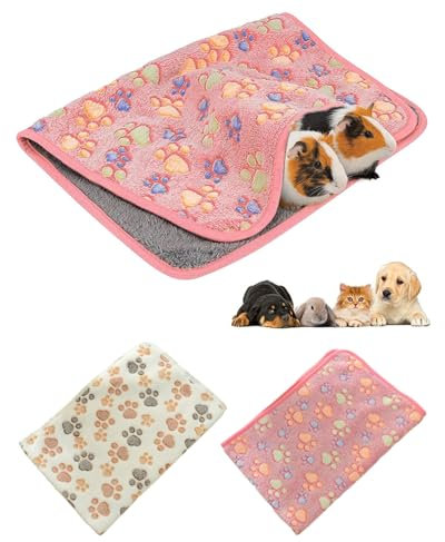 SCJJZ 2 Stück Katzendecke,Katzendecke Für Katzen, Kuscheldecke Hund Waschbar Und Flauschig Weiche Und Warme Decken Haustiere für Kleine Mittlere Hunde Katzen Haustierdecke Schlafmatte, 40X60 cm