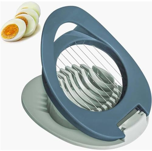 Multifunktionaler Eierschneider, Eierschneider mit Edelstahldraht, für gekochte Eier, Erdbeeren, weiche Früchte, Lebensmittel und Küchenzubehör