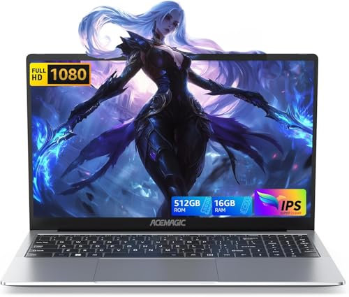 ACEMAGIC Computer portatile da 15,6 - Processore In-tel N-97 Quad-Core Fino a 3,6 GHz (Beat N 95) PC portatili, 16 GB RAM DDR4 512 GB SSD, FHD1080, USB 3.2, TF, Wi-Fi 5.0, BT 5.0, Cassa in metallo