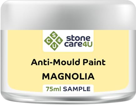 Stonecare4u Anti Mould Paint - Magnolia, 75ml Sample For Walls & Ceilings in Bathrooms, Kitchens & Bedrooms. Ultimate Protection Against Dangerous Mould - 5yr Mould Resistance