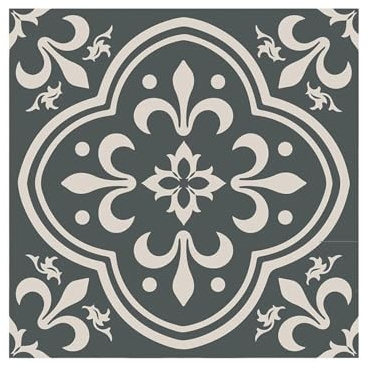 Selbstklebende Wandfliesen Fliesen-Wandaufkleber, Vinyl, Retro, Schwarz, for Badezimmer und Küche, selbstklebend, abnehmbar, Blumen-Ziegel