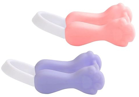 Fermaglio per Naso Modellante 2 Pezzi in Silicone Ergonomico | Sollevamento e Raddrizzamento del Ponte Nasale, Uso per Riposo Notturno, Forma Compatta, Accessorio Leggero