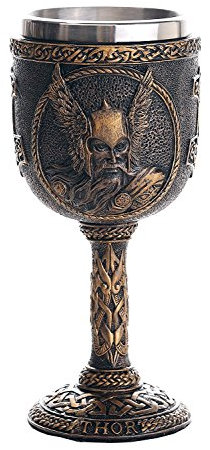 Pacific Giftware Norse Mythology Thor God of Thunder Wine Goblet Chalice Cup 7oz