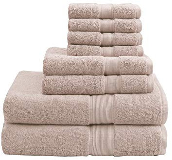 Madison Park 800 g/m² 100% Coton 8 pièces Ensemble de Toilette See Below Rose poudré