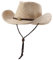 GEMVIE Western Cowboyhut - Unisex Erwachsener Strohhut - Faltbare Sonne Anti-UV Breite Krempe Klassisch (Beige)