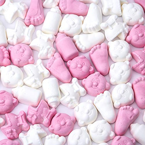 Lovalls' Pink and White Baby Mix Sac de 1 kg – Mélange rose – Bonbons roses – Cadeaux de fête – Révélation du sexe