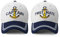 PopCrew Captain Hat & First Mate | Passende Skipper Bootfahren Baseballkappen | Nautische Marine Sailor Navy Hüte, Captain & First Mate, Einheitsgröße