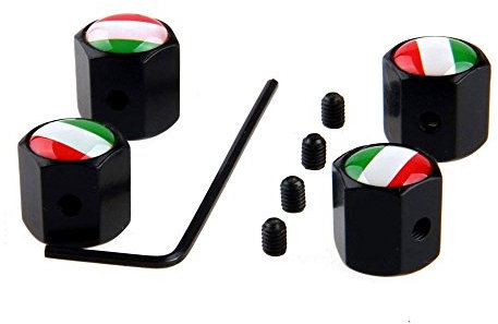 4 Teile/Satz Italienische Flagge Stil Fahrrad Motorrad Autoreifen Ventilkappen Für Auto/Motorrad, luftdicht Und Schutz Ihr Ventilschaft