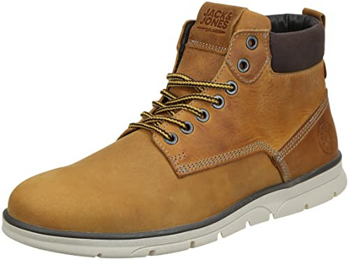 JACK & JONES Jfwtubar Leather Honey SN, Stivaletto Uomo, 45 EU