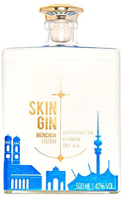 Skin Gin | Handcrafted Premium German Gin | München Edition | Gin aus der Manufaktur | 42 % | 500ML