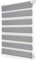 ROOMY Duo-Rollo Doppelrollo Klemmfix, ohne Bohren, Blickdicht, mit Montageschiene Sichtschutz Sonnenschutz Grau, 70 cm x 150 cm (B x L)