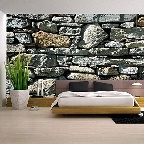 Brauch 3D-Foto Stein Ziegel Wandtapete Landhausstil Wandbild Elder'S Zimmer Geprägtes Papier Tapeten Heimwerker,300 * 210Cm