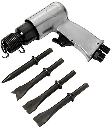 Voche® Heavy Duty Pneumatic Air Hammer Chisel Drill with Pack of 4 x 120mm Chisels