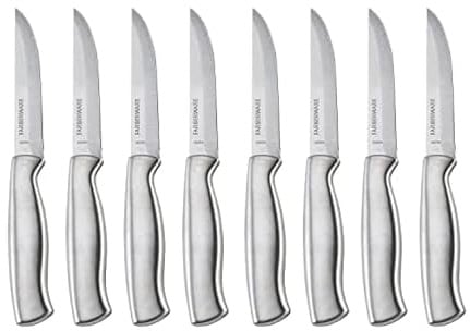 Farberware Stainless Steel Steak Knife Set, 8-Piece, Stainless Steel