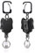 Retractable Keychain Keyring Heavy Duty - BiaoGan 2 Pack Metal Retractable Badge Holder Key Reel, 80cm Cord,200 Grams,Carabiner Key Chain Keychain with Belt Clip, Hold Up to 15 Keys and Tools