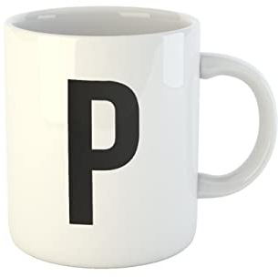 clothinx Geschenk Tasse mit Buchstaben P - Buchstabentasse - Anfangsbuchstabe - Initiale - Kaffeebecher - Teetasse - individuelles Geschenk - persönliche Geschenkidee Geschenk für Büro oder Zuhause
