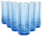Bormioli Rocco America '20s Highball Glasses - Vintage Art Deco Cocktail Tumblers - 400ml - Sapphire Blue - Pack of 6