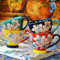 Yizunnu Juego de tazas de café de cerámica de 1/4, juego de tazas de café grandes de 15 onzas para sopa de cereales, mejores regalos de vacaciones para amigos familiares