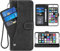 ELISORLI Compatible with iPhone 5S 5 SE 2016 5SE Wallet Case and Wrist Strap Lanyard Flip Card Holder Cell Accessories Phone Cover for iPhone5 iPhone5s iPhoneSE iPhone6se i 6SE iPhone5se-Black