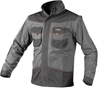 NEO TOOLS 2 in 1 Männer Arbeitssweatshirt Arbeitskleidung, Arbeitsbekleidung, Berufskleidung, Weste, 100% Baumwolle, Gewicht 260 g/m2, abnehmbare Ärmel, grau (XL)