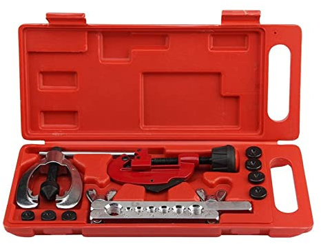 Cobre freno de combustible reparación de tubos de combustible doble abocinados conjunto de herramientas kit abrazadera tubo cortador para refrigeración