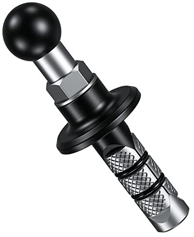BRCOVAN Metal Motorcycle Fork Stem Mount Base with 17mm TPU Ball for Stems 12mm to 25.4mm in Diameter, Compatible Motorcycle Bike Phone Mount Holder with 17mm Ball Socket