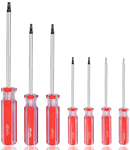 Juego de destornilladores triangulares de 7 tamaños, 1,4 mm, 1,8 mm, 2,0 mm, 2,3 mm, 2,7 mm, 3,0 mm, 4,2 mm, kit de herramientas de destornillador triangular SKZIRI 7 en 1 para fijar juguetes