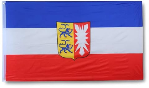 Sonia Originelli Schleswig -Holstein Länderflagge 90 x 150 cm - Fanartikel in der schleswig-holsteinischen Nationalflagge für WM, EM und Public Viewing