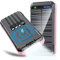 DJKK Solar Power Bank Wireless Charger 33800mAh Built in 4 Cables and LED Camping Lights 22.5W Fast Charging Power Bank 7 Outputs 4 Inputs Portable Charger Compatible with All Mobile Devices (Pink)