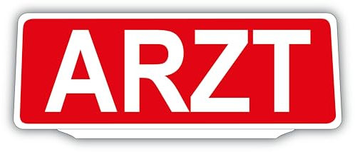SIGNAL SAFETY Clip Klemmschild Einsatzschild für Die Sonnenblende | Dienstschild | Arzt Retroreflektierend