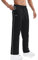 BROKIG Gerade Hose Herren Laufhose Lang Hose Offener Beinabschluss,Loser Passform Sporthose Herren Freizeithose mit Taschen Komfortable Trainingshose für Männer (Schwarz,M)