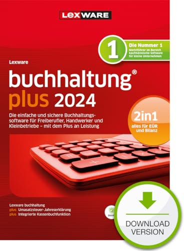 Lexware buchhaltung Plus 2024 (365 Tage)| PC Aktivierungscode per Email | Einfache Buchhaltungs-Software vom Marktführer