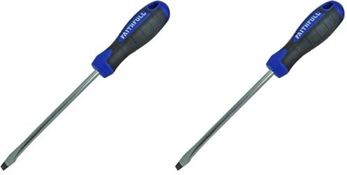 Faithfull SDF200 Slotted Flared Soft Grip Screwdriver 200 x 10 mm (Pack of 2)